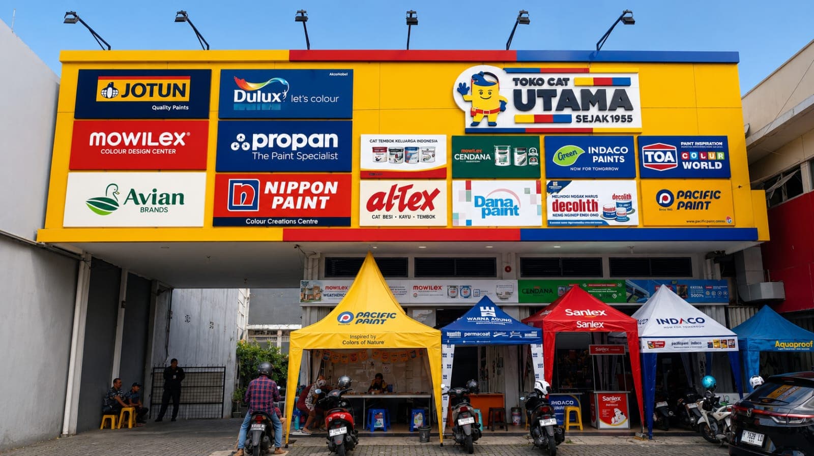 Tampak depan cabang Toko Cat Utama Setiabudi